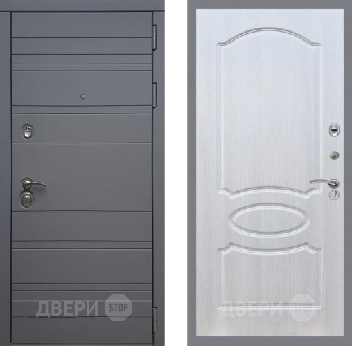 Входная металлическая Дверь Рекс (REX) 14 силк титан FL-128 Лиственница беж в Павловском Посаде