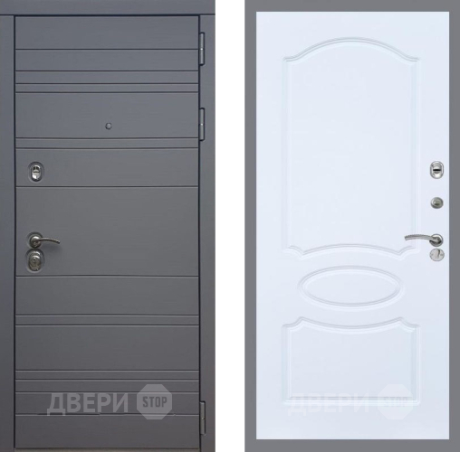 Входная металлическая Дверь Рекс (REX) 14 силк титан FL-128 Силк Сноу в Павловском Посаде