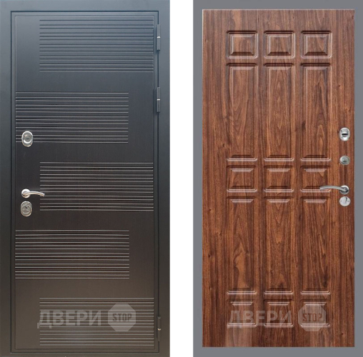 Входная металлическая Дверь Рекс (REX) премиум 185 FL-33 орех тисненый в Павловском Посаде