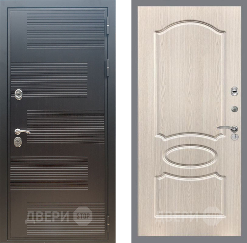 Входная металлическая Дверь Рекс (REX) премиум 185 FL-128 Беленый дуб в Павловском Посаде