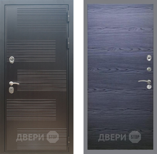 Входная металлическая Дверь Рекс (REX) премиум 185 GL Дуб тангенальный черный в Павловском Посаде