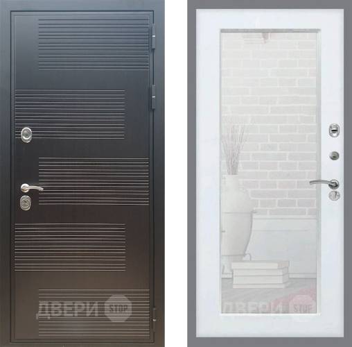 Дверь Рекс (REX) премиум 185 Зеркало Пастораль Белый ясень в Павловском Посаде
