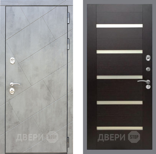 Входная металлическая Дверь Рекс (REX) 22 СБ-14 стекло белое венге поперечный в Павловском Посаде