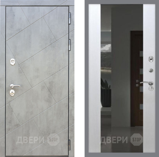 Входная металлическая Дверь Рекс (REX) 22 СБ-16 с Зеркалом Лиственница беж в Павловском Посаде