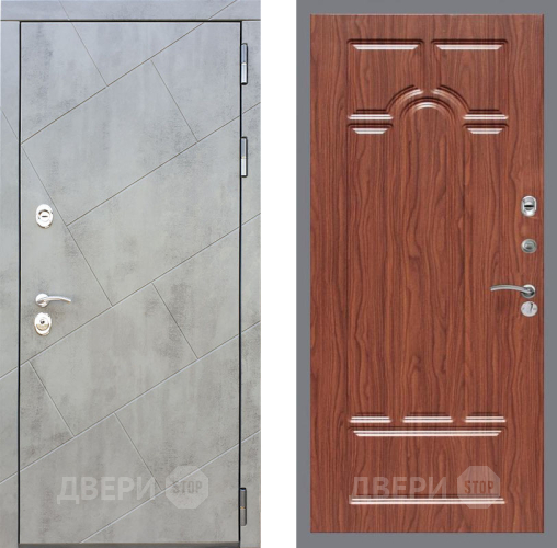 Входная металлическая Дверь Рекс (REX) 22 FL-58 орех тисненый в Павловском Посаде