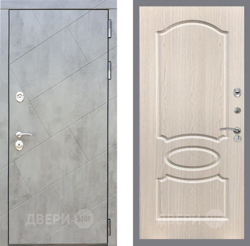 Входная металлическая Дверь Рекс (REX) 22 FL-128 Беленый дуб в Павловском Посаде