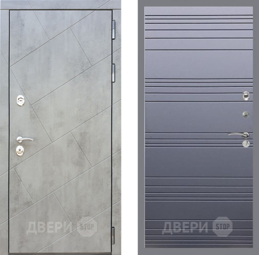 Входная металлическая Дверь Рекс (REX) 22 Line Силк титан в Павловском Посаде