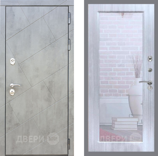 Входная металлическая Дверь Рекс (REX) 22 Зеркало Пастораль Сандал белый в Павловском Посаде