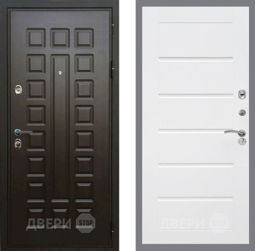 Входная металлическая Дверь Рекс (REX) Премиум 3к Сити Белый ясень в Павловском Посаде
