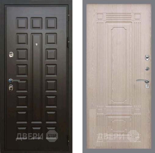 Входная металлическая Дверь Рекс (REX) Премиум 3к FL-2 Беленый дуб в Павловском Посаде