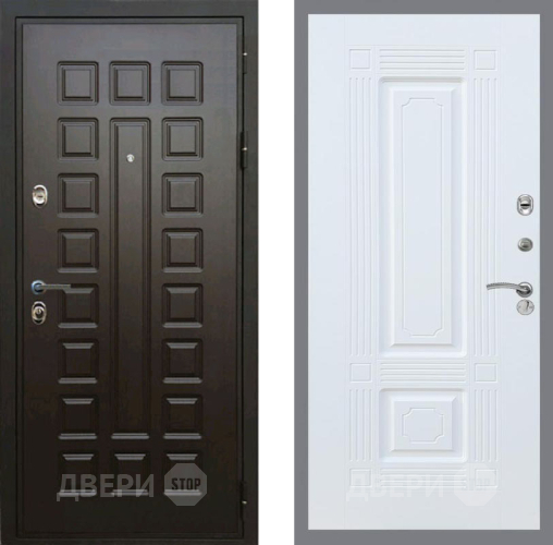 Входная металлическая Дверь Рекс (REX) Премиум 3к FL-2 Силк Сноу в Павловском Посаде