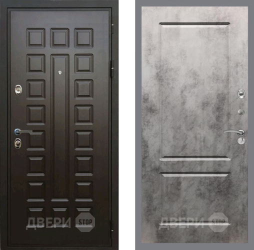 Входная металлическая Дверь Рекс (REX) Премиум 3к FL-117 Бетон темный в Павловском Посаде