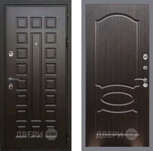 Входная металлическая Дверь Рекс (REX) Премиум 3к FL-128 Венге светлый в Павловском Посаде