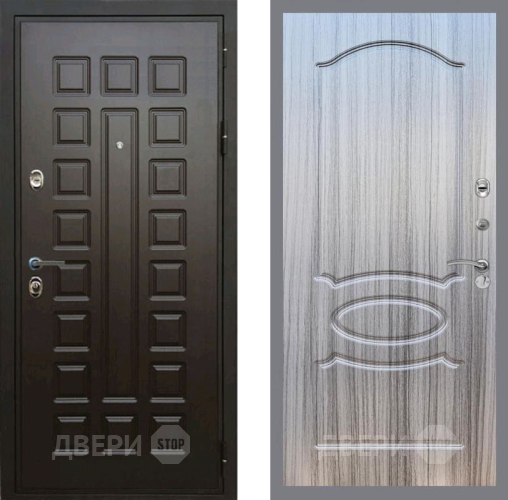 Входная металлическая Дверь Рекс (REX) Премиум 3к FL-128 Сандал грей в Павловском Посаде