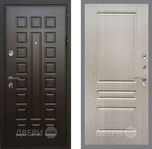 Входная металлическая Дверь Рекс (REX) Премиум 3к FL-243 Беленый дуб в Павловском Посаде