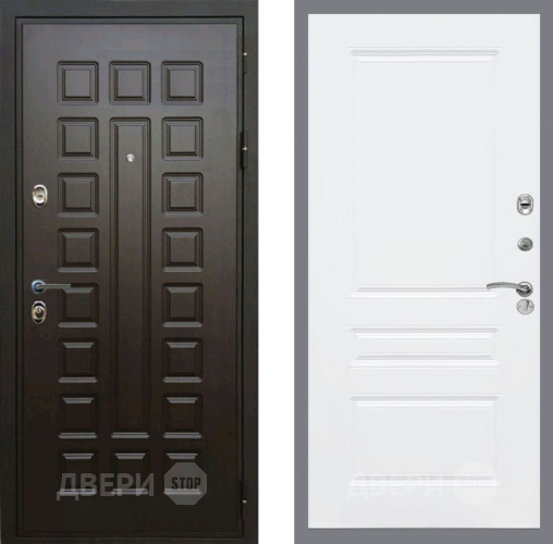 Входная металлическая Дверь Рекс (REX) Премиум 3к FL-243 Силк Сноу в Павловском Посаде