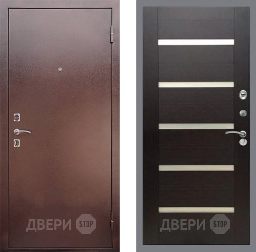 Входная металлическая Дверь Рекс (REX) 1 СБ-14 стекло белое венге поперечный в Павловском Посаде