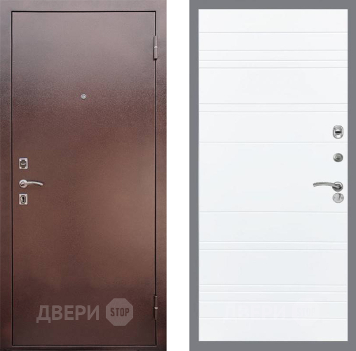 Входная металлическая Дверь Рекс (REX) 1 Line Силк Сноу в Павловском Посаде