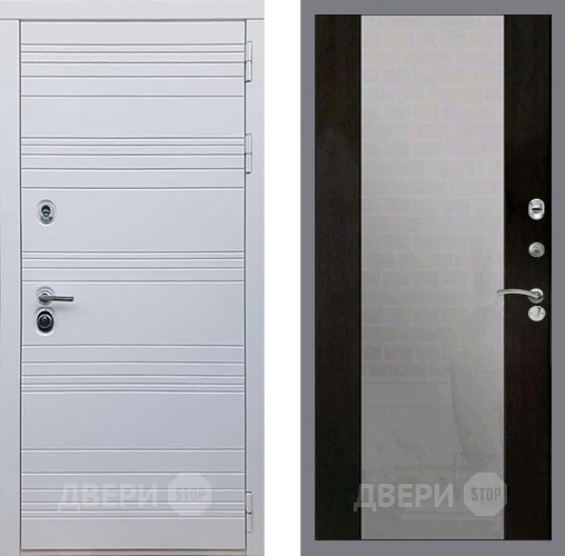 Входная металлическая Дверь Рекс (REX) 14 Силк Сноу СБ-16 Зеркало Венге в Павловском Посаде