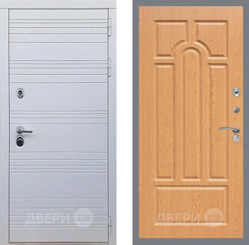 Входная металлическая Дверь Рекс (REX) 14 Силк Сноу FL-58 Дуб в Павловском Посаде