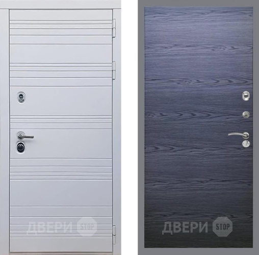 Входная металлическая Дверь Рекс (REX) 14 Силк Сноу GL Дуб тангенальный черный в Павловском Посаде
