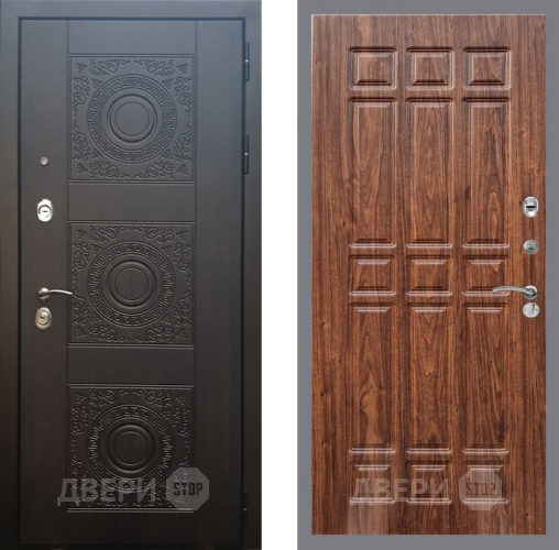 Входная металлическая Дверь Рекс (REX) 10 FL-33 орех тисненый в Павловском Посаде