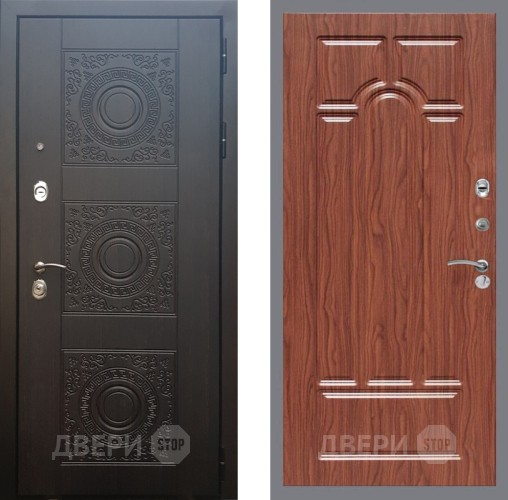 Входная металлическая Дверь Рекс (REX) 10 FL-58 орех тисненый в Павловском Посаде