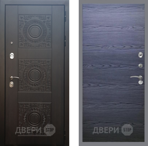 Входная металлическая Дверь Рекс (REX) 10 GL Дуб тангенальный черный в Павловском Посаде