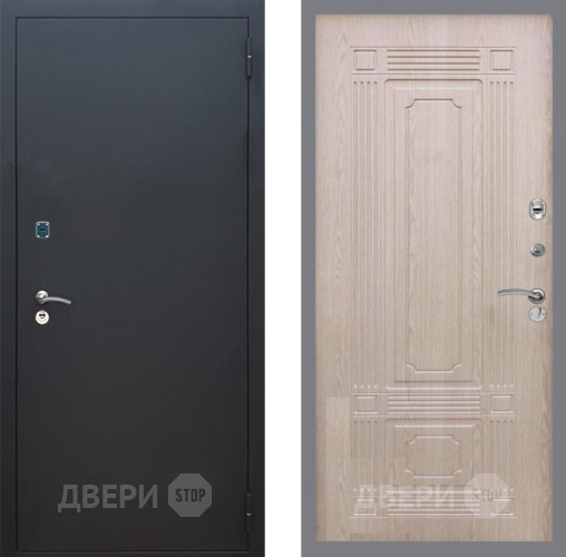Дверь Рекс (REX) 1A Черный Муар FL-2 Беленый дуб в Павловском Посаде