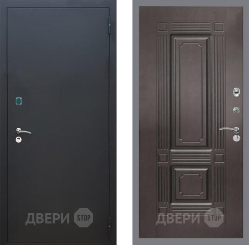 Входная металлическая Дверь Рекс (REX) 1A Черный Муар FL-2 Венге в Павловском Посаде