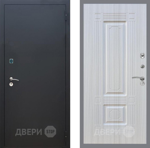 Входная металлическая Дверь Рекс (REX) 1A Черный Муар FL-2 Сандал белый в Павловском Посаде