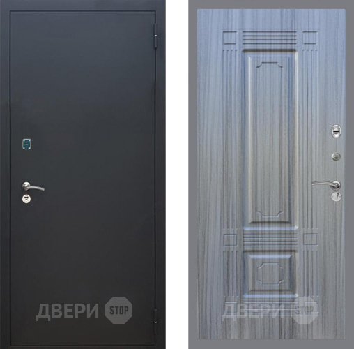 Входная металлическая Дверь Рекс (REX) 1A Черный Муар FL-2 Сандал грей в Павловском Посаде