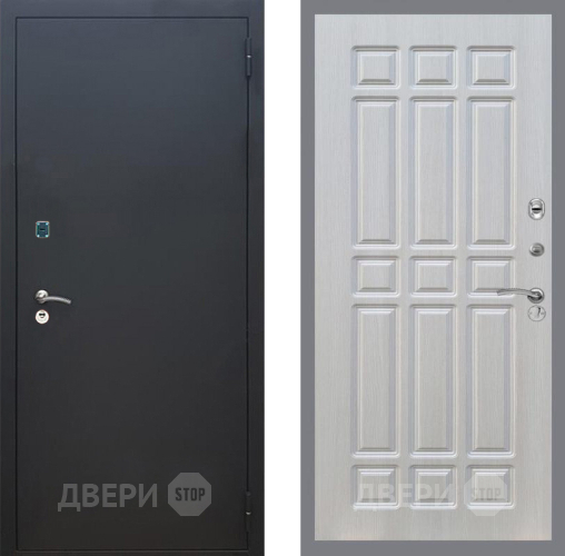 Входная металлическая Дверь Рекс (REX) 1A Черный Муар FL-33 Лиственница беж в Павловском Посаде