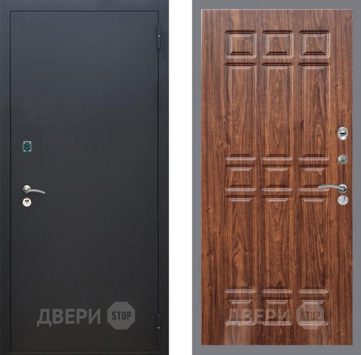 Дверь Рекс (REX) 1A Черный Муар FL-33 орех тисненый в Павловском Посаде