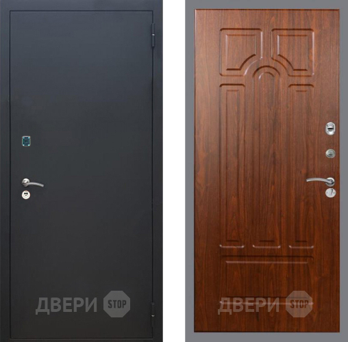 Входная металлическая Дверь Рекс (REX) 1A Черный Муар FL-58 Морёная берёза в Павловском Посаде