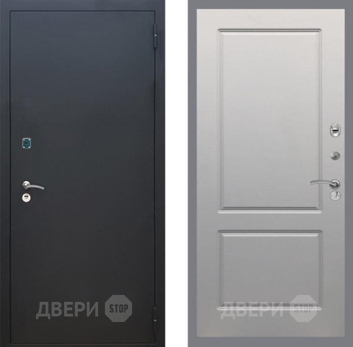 Входная металлическая Дверь Рекс (REX) 1A Черный Муар FL-117 Грей софт в Павловском Посаде