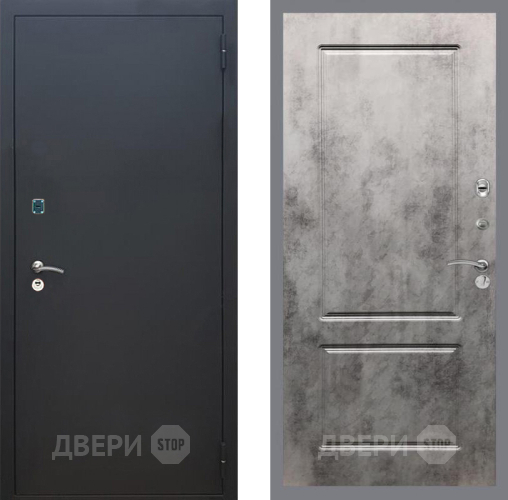 Дверь Рекс (REX) 1A Черный Муар FL-117 Бетон темный в Павловском Посаде