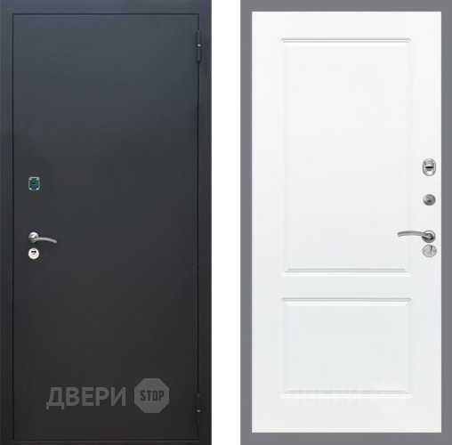 Входная металлическая Дверь Рекс (REX) 1A Черный Муар FL-117 Силк Сноу в Павловском Посаде