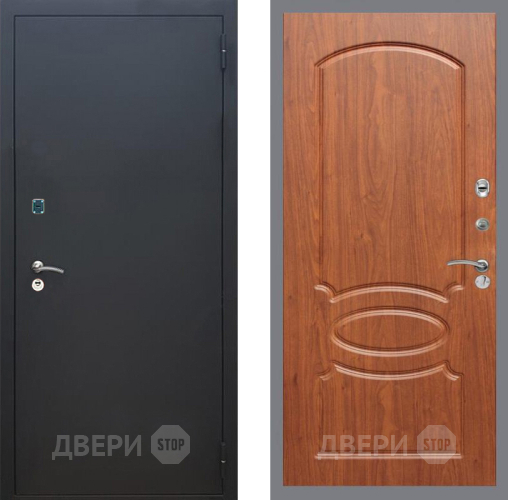 Входная металлическая Дверь Рекс (REX) 1A Черный Муар FL-128 Морёная берёза в Павловском Посаде