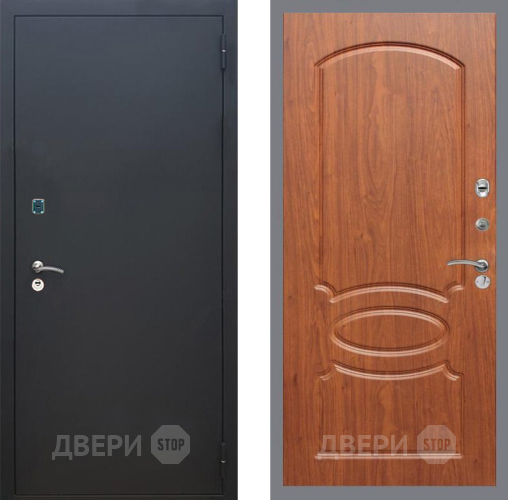 Входная металлическая Дверь Рекс (REX) 1A Черный Муар FL-128 Морёная берёза в Павловском Посаде
