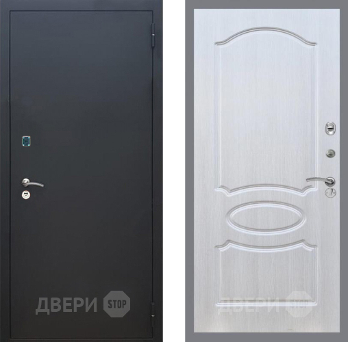 Входная металлическая Дверь Рекс (REX) 1A Черный Муар FL-128 Лиственница беж в Павловском Посаде