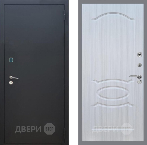 Входная металлическая Дверь Рекс (REX) 1A Черный Муар FL-128 Сандал белый в Павловском Посаде