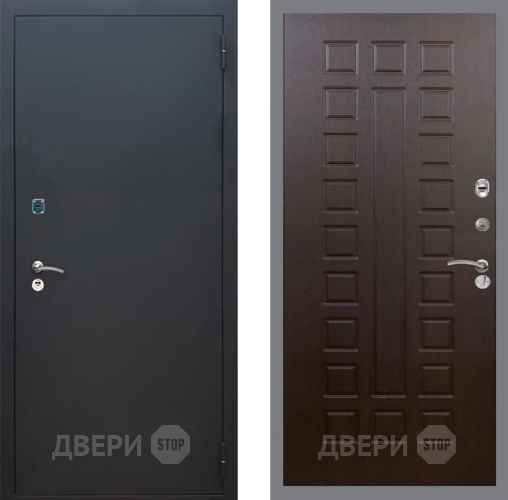 Входная металлическая Дверь Рекс (REX) 1A Черный Муар FL-183 Венге в Павловском Посаде