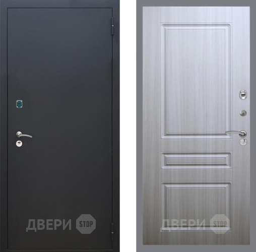 Входная металлическая Дверь Рекс (REX) 1A Черный Муар FL-243 Сандал белый в Павловском Посаде
