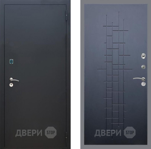 Входная металлическая Дверь Рекс (REX) 1A Черный Муар FL-289 Ясень черный в Павловском Посаде