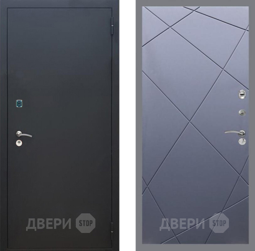 Входная металлическая Дверь Рекс (REX) 1A Черный Муар FL-291 Силк титан в Павловском Посаде