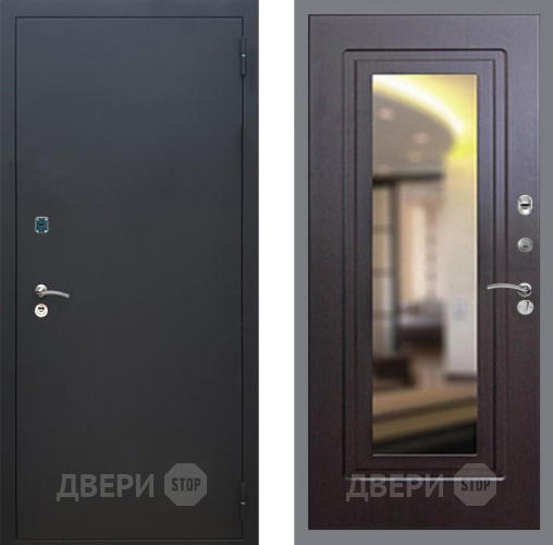 Дверь Рекс (REX) 1A Черный Муар FLZ-120 Венге в Павловском Посаде
