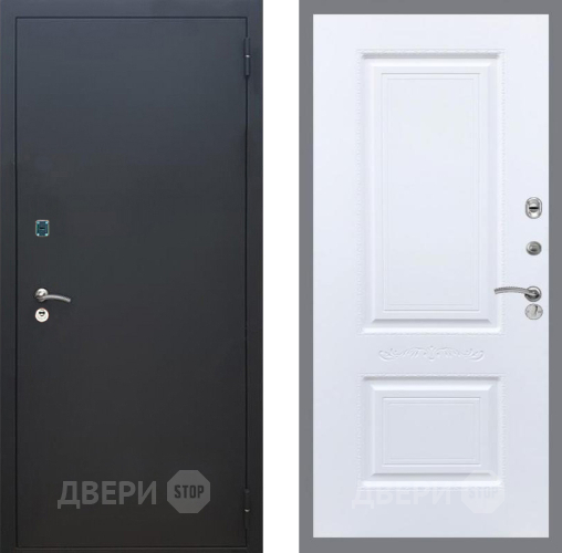 Входная металлическая Дверь Рекс (REX) 1A Черный Муар Смальта Силк Сноу в Павловском Посаде