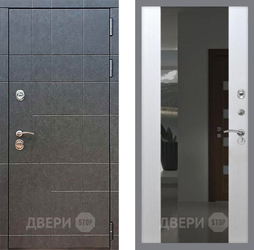Дверь Рекс (REX) 21 СБ-16 Зеркало Белый ясень в Павловском Посаде