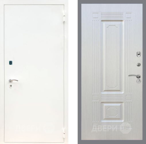 Входная металлическая Дверь Рекс (REX) 1А Белая шагрень FL-2 Лиственница беж в Павловском Посаде